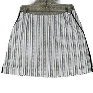 GOLFTINI Modern 3 Pocket Light Blue & Black Print Sporty Preppy Golf Skort  Sz 4